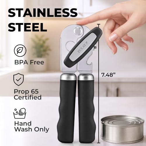 Stainless Steel Swing Open Manual Can Opener Comfortable Grip
