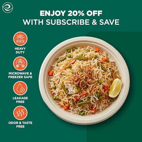 9 Inch Disposable Bagasse Paper Plates (500 Count)