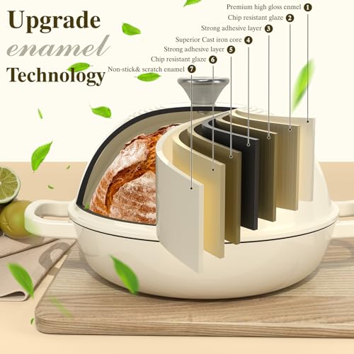 Enameled Round Cast Iron Bread Oven