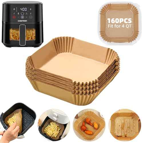 Air Fryer Liners Disposable 4QT for CHEFMAN Air Fryer (160 Count)