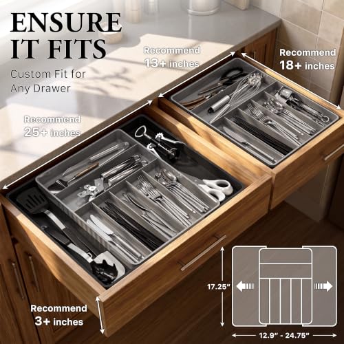 Expandable Kitchen Drawer Flatware Organizer