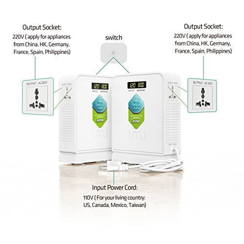 Voltage Converter 110v to 220v Step Up 800W Use Asia and Europe to US
