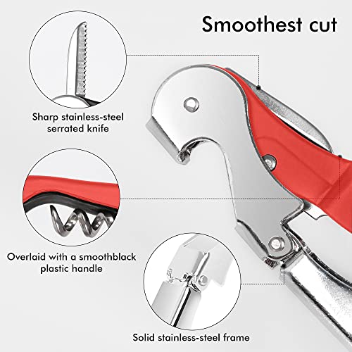 Professional Waiter Corkscrew Wine Openers Set (2 Count)