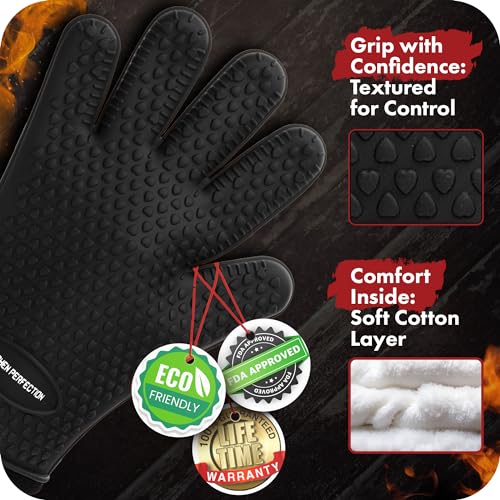 S Silicone Smoker BBQ Gloves (2 Count)