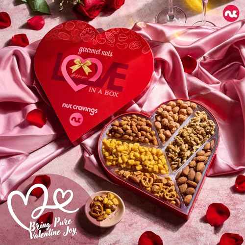 Heart Shaped Mixed Nuts Gift Basket