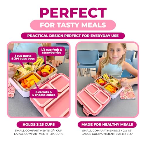 Stainless Steel Bento Box Lunch Container for Kids Adults