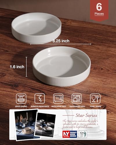 Star 8.25" Pasta Bowls Set of 6 (6 Count)