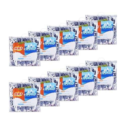 Hot and Cold Insulated Bags for Food Delivery (10 Count)