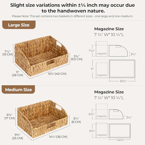 Pantry Baskets for Organizing (2 Count)