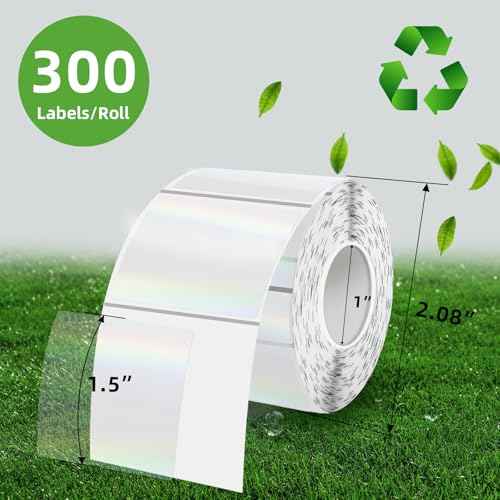Square Transparent Clear Thermal Labels Stickers