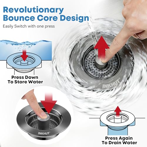 Upgraded 3 in 1 Kitchen Sink Drain Strainer