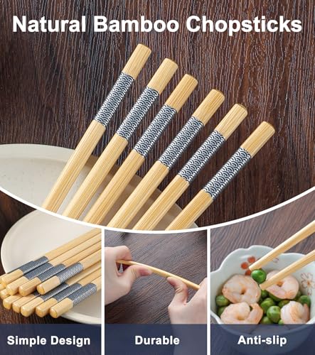 Bamboo Chopsticks Reusable 20Pairs