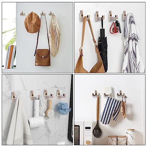 5 Pack Heavy Duty Coat Hook Wall Mount with Screw Retro Double Coat Hook Utility Hook for Coats
