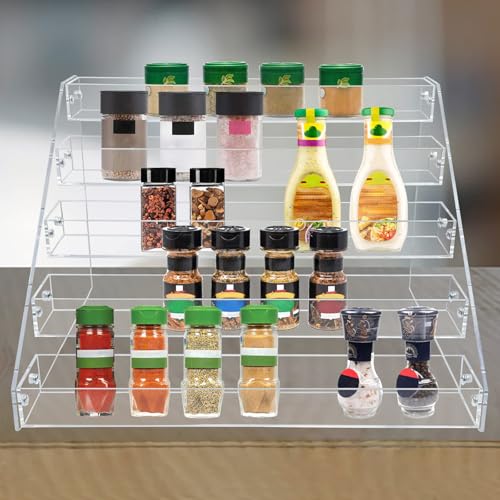 Clear Acrylic Spice Rack for Countertops