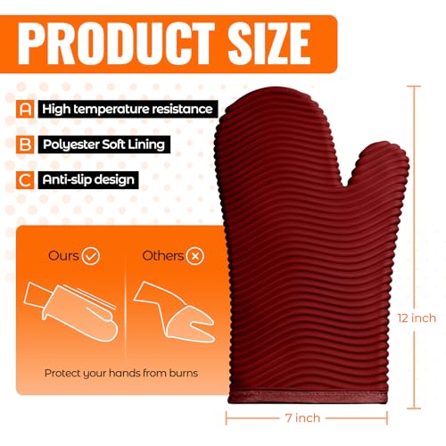Silicone Oven Mitts (2 Count)