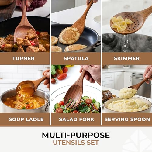 Wooden Spoons for Cooking 6 Pcs