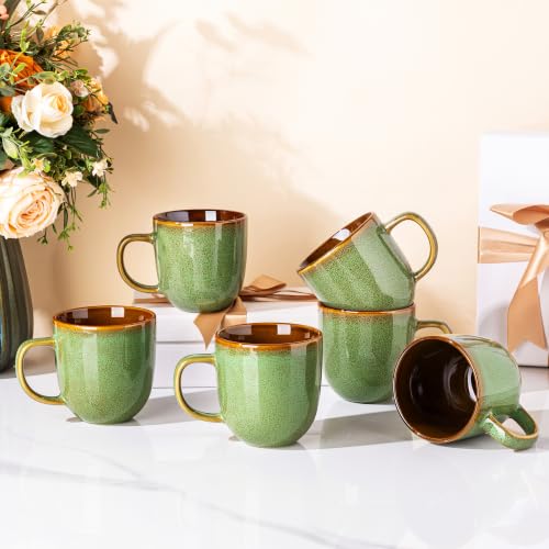Ceramic Coffee Mugs Set of 6 (6 Count)