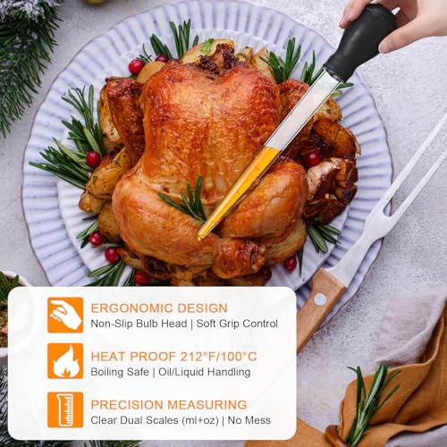 5 Pcs Turkey Baster Set Silicone Brush Cleaning Brush (5 Count)