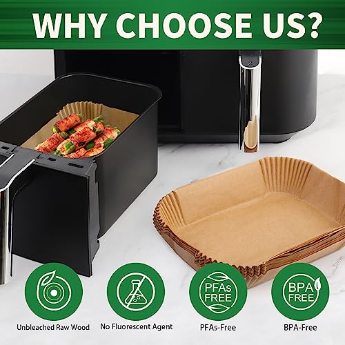 125Pcs Air Fryer Liners Disposable Parchment Paper for Ninja Dual Air Fryer (125 Count)