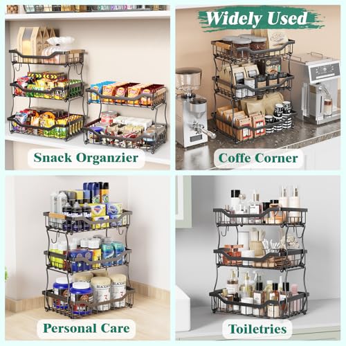 3 Tier Countertop Fruit Basket for Kitchen