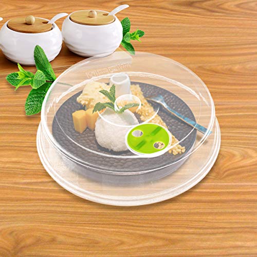 Set of 5 Microwave Plate Covers with Adjustable Steam Vents; Microwave Splatter Covers