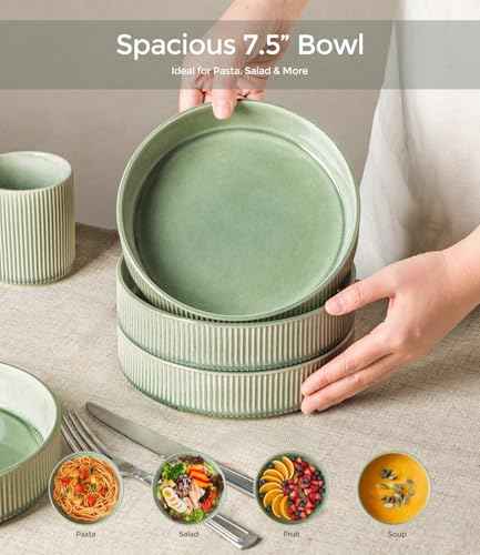 7.5 Inch Pasta Bowls Set of 4 (4 Count)