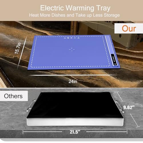 Foldable Silicone Electric Warming Tray (2 Count)