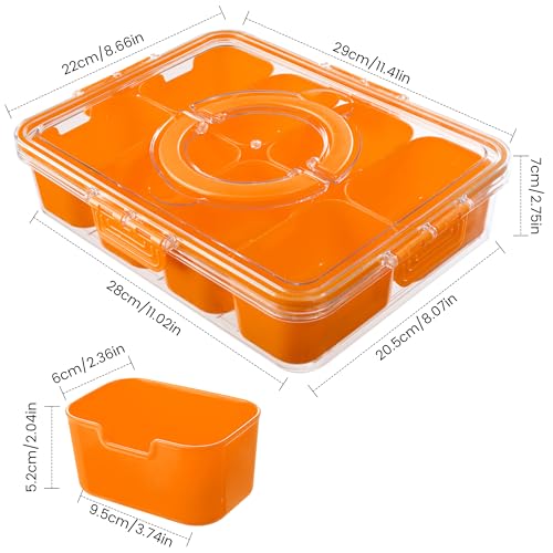 Divided Serving Tray with Lid and Handle