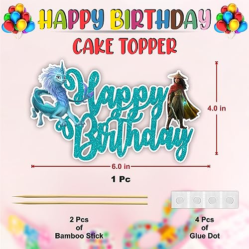 Raya and the Last Dragn Happy Birthday Cake Topper (15 Count)