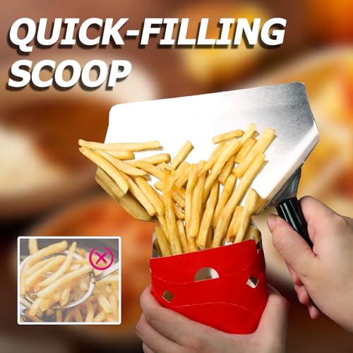2 Pcs Stainless Steel French Fry Popcorn Scoop (2 Count)