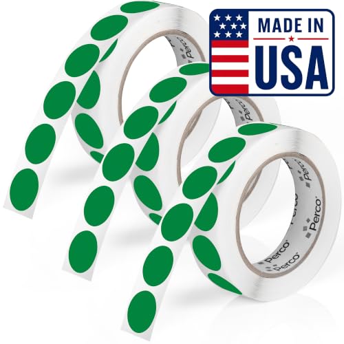 Green Perforated Round Circle Dot Sticker 1 (3 Count)