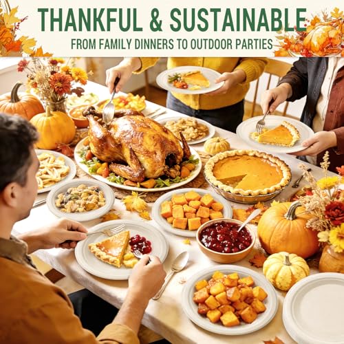 Small Compostable Paper Plates (75 Count)