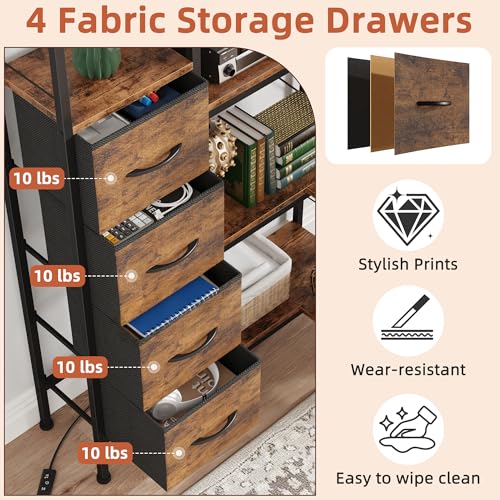 5 Tier Corner Bookshelf with LED Light Strips