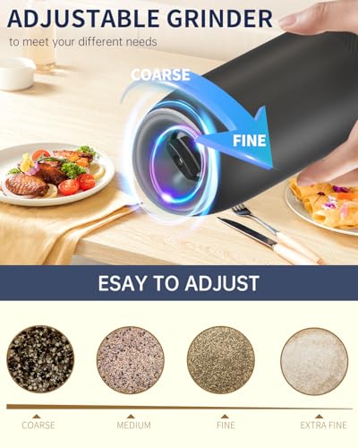 Gravity Electric Salt and Pepper Grinder Set (2 Count)