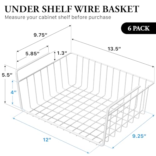 6PK Under Shelf Basket (6 Count)