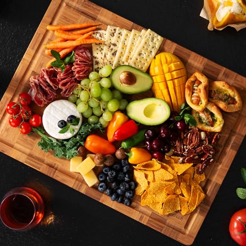 Bamboo Cutting Board 16'' Wood Wooden Cutting Boards for Kitchen Chopping