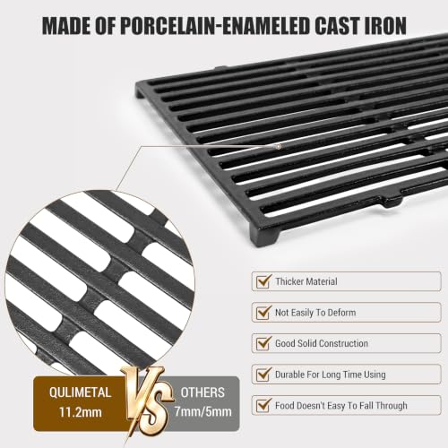 Grill Griddle and Grates for Weber Spirit 300 and II 300 Series Grills (2 Count)