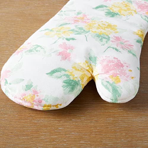 Amber Floral Oven Mitt & Pot Holder Set 2