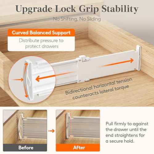 3.2" High Drawer Dividers for Clothes (6 Count)