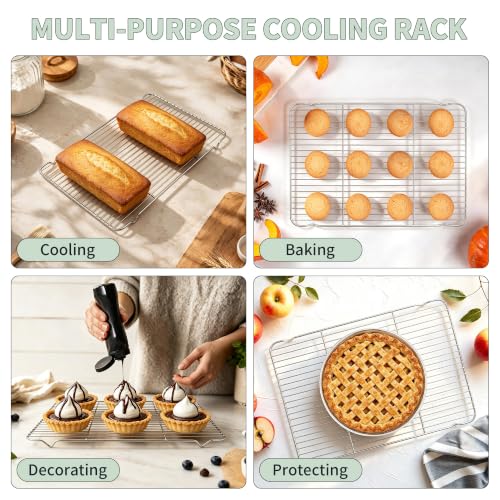 Stainless Steel Baking Sheet with Rack Set (4 Count)