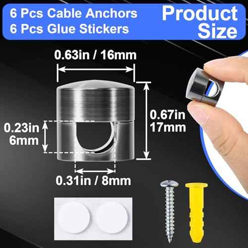 6 Sets Charger Holders for Cords (6 Count)