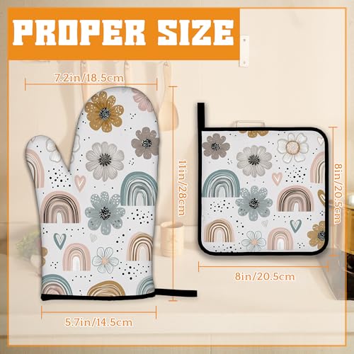Cute Rainbows Oven Mitts and Pot Holders (4 Count)