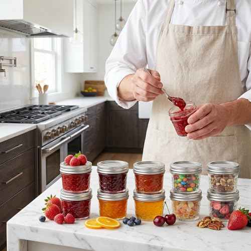 4oz Glass Mason Jars with Airtight Lids (40 Count)