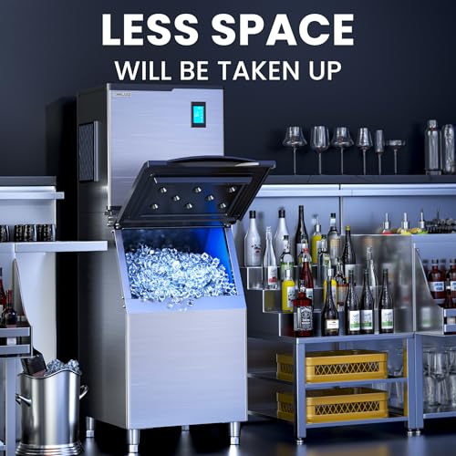 Commercial Ice Maker Machine 450lbs with 360lb Large Storage