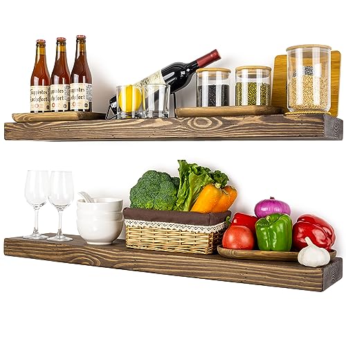 Distressed Floating Shelves 36 inch Long Set of 2 (2 Count)