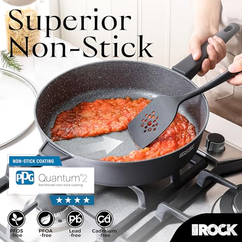SOHO 12.5 Inch Nonstick Deep Frying Pan Skillet with Glass Lid