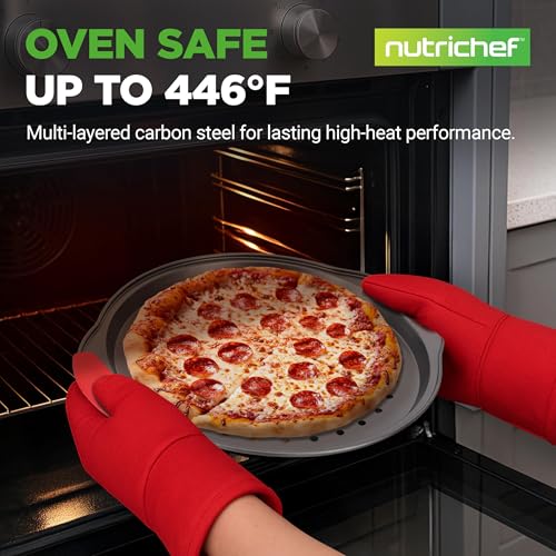 3 Piece Pizza Tray Set with Silicone Handles