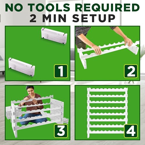 72 Bottle Wine Rack Stackable Bamboo Freestanding (72 Count)