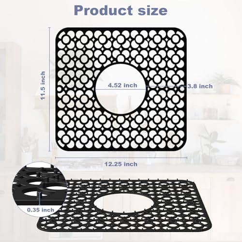 TOOVEM 2PCS Kitchen Sink Mats (2 Count)