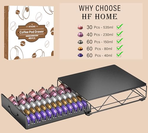 Coffee Pod Holder Drawer Compatible with Nespresso